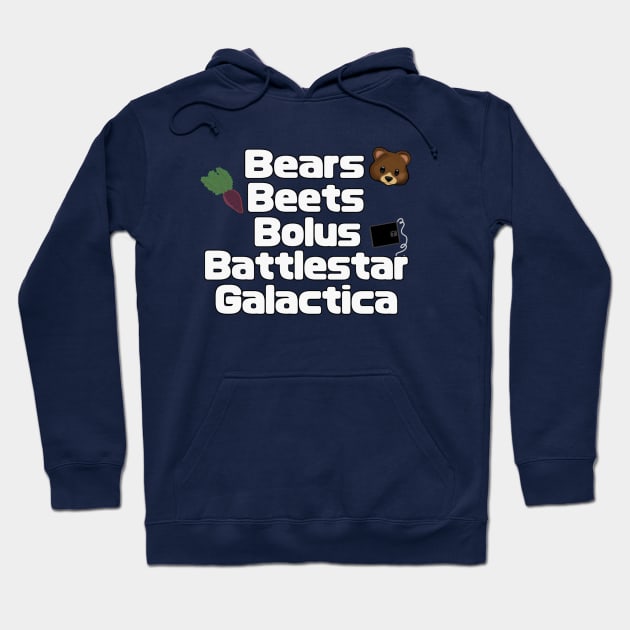 Bears, Beets, Bolus Hoodie by CatGirl101